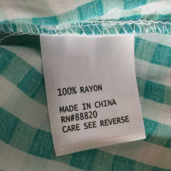 Saint Tropez West Top Gingham Tie Front Sleeveless Check Top Large NEW!! - Picture 7 of 8